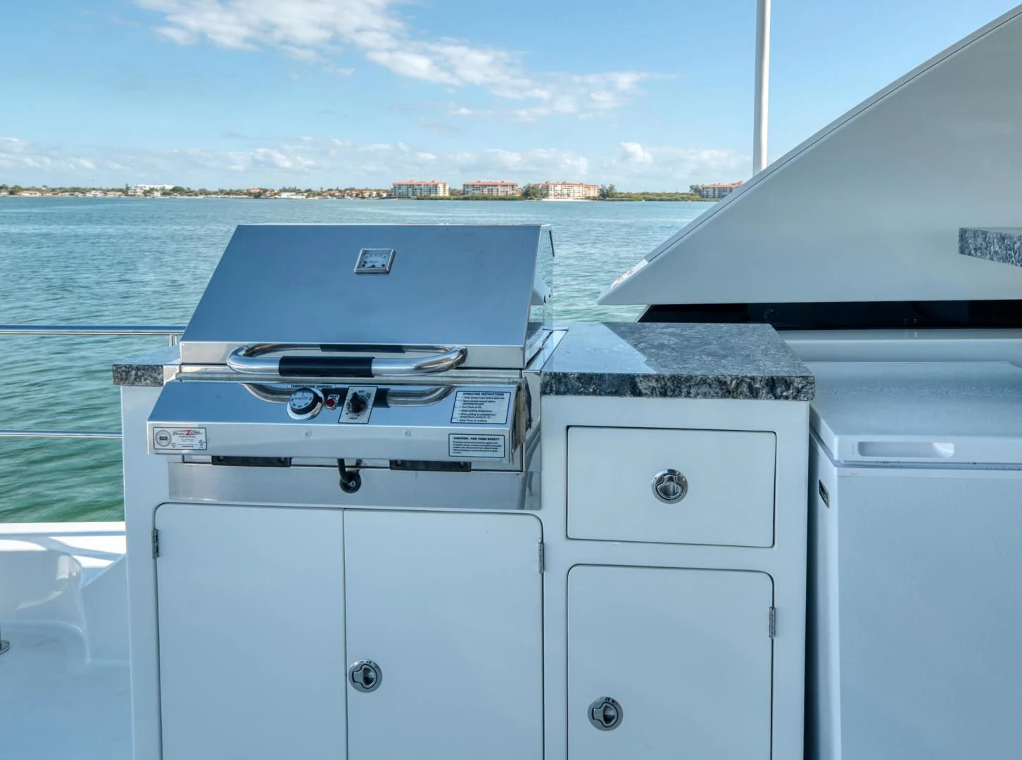 a boat on the water aboard SANCTUARY Yacht for Sale