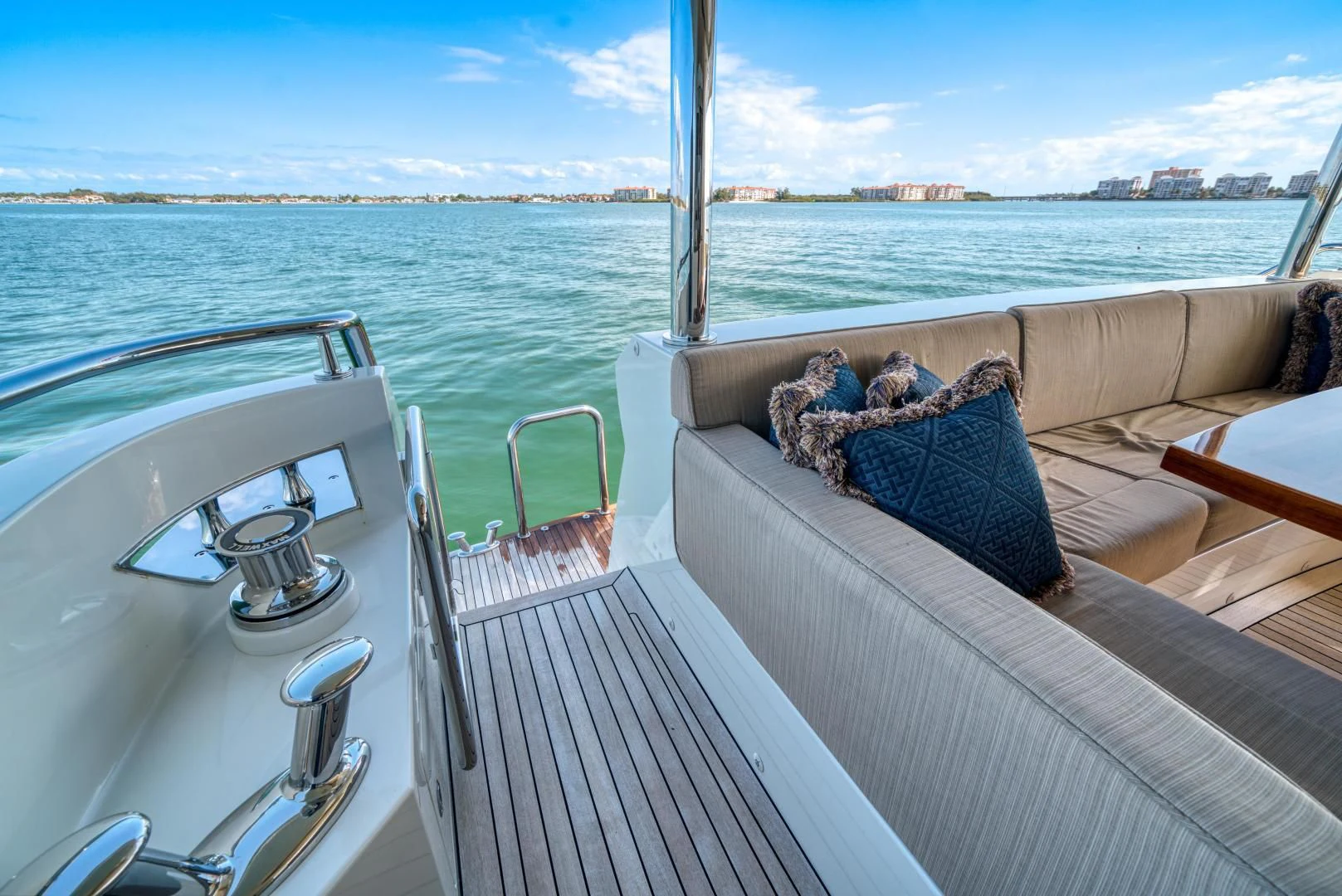 a boat with a person lying on it aboard SANCTUARY Yacht for Sale