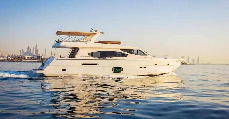 a white yacht in the water aboard DURETTI 85 Yacht for Sale