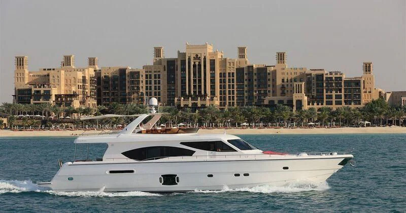 a white yacht on the water aboard DURETTI 85 Yacht for Sale