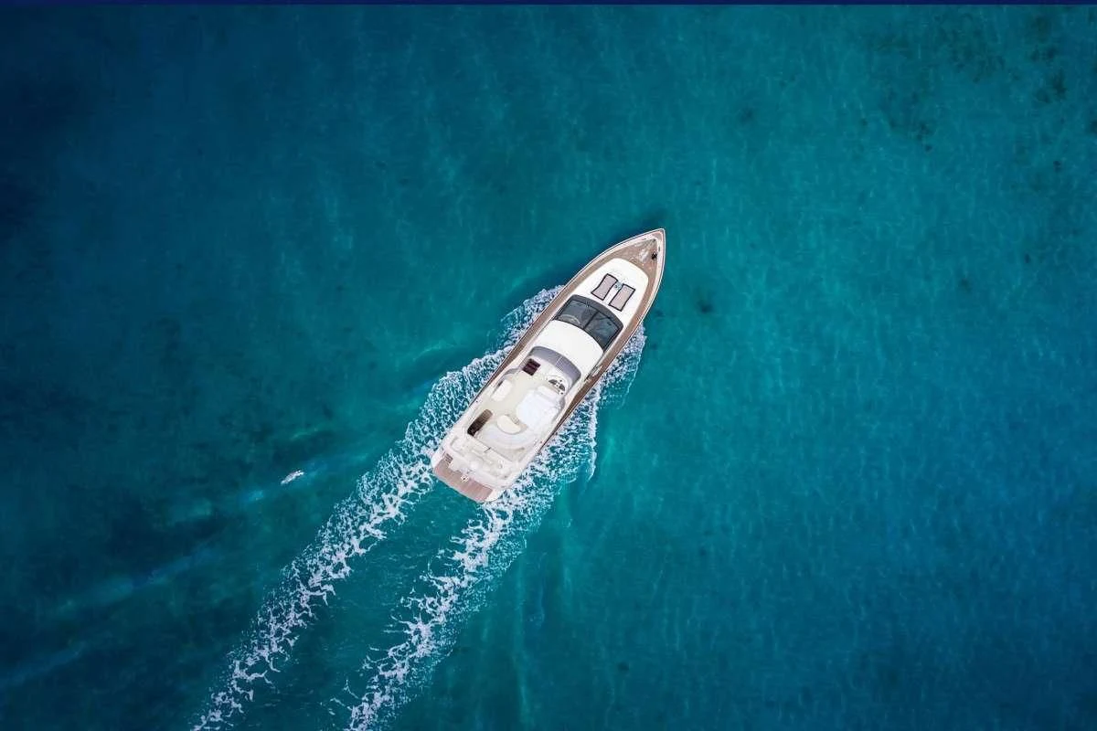 a boat in the water aboard ESTIA ZEUS Yacht for Charter