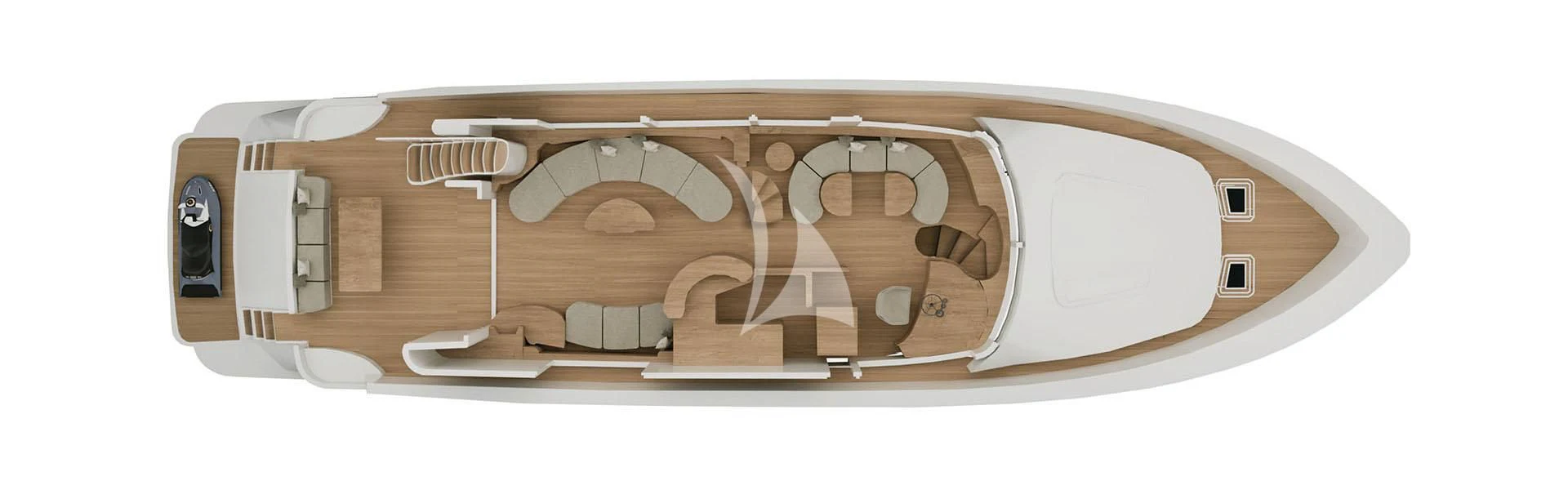 a white and gold electronic device aboard ESTIA ZEUS Yacht for Charter