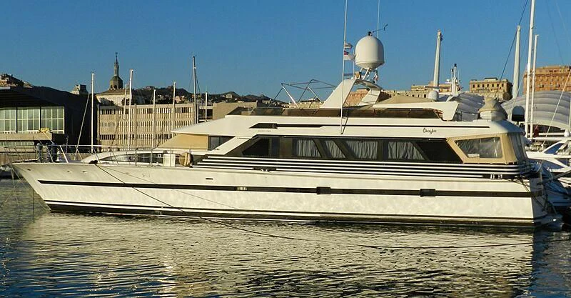 a boat docked at a pier aboard NINETY TWO Yacht for Sale
