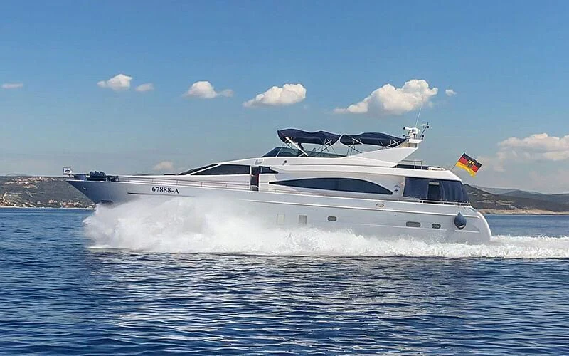 a boat on the water aboard LADY ADELHEID Yacht for Sale
