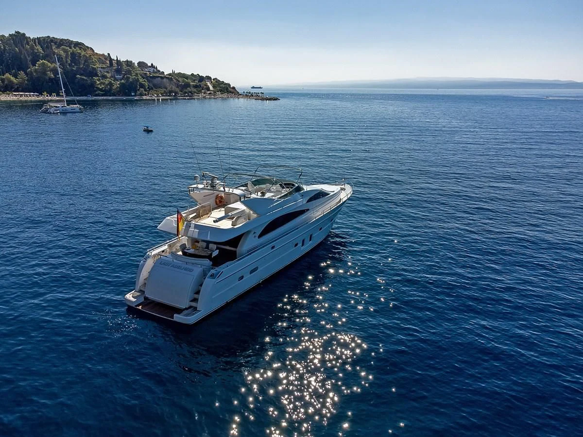 a boat in the water aboard LADY ADELHEID Yacht for Sale