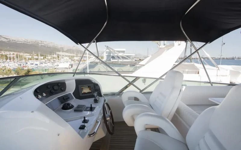 inside of a car aboard LADY ADELHEID Yacht for Sale
