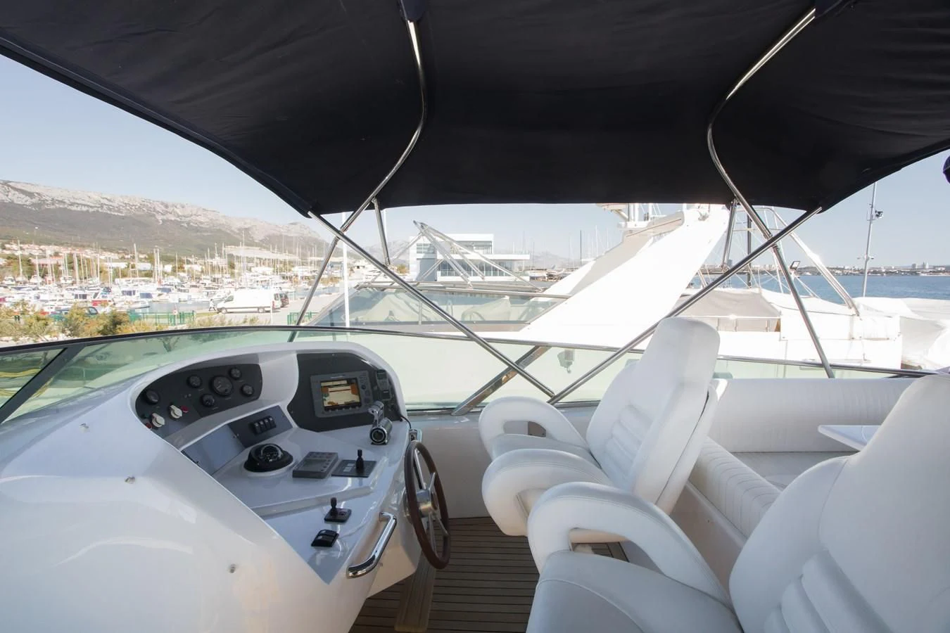 inside of a car aboard LADY ADELHEID Yacht for Sale