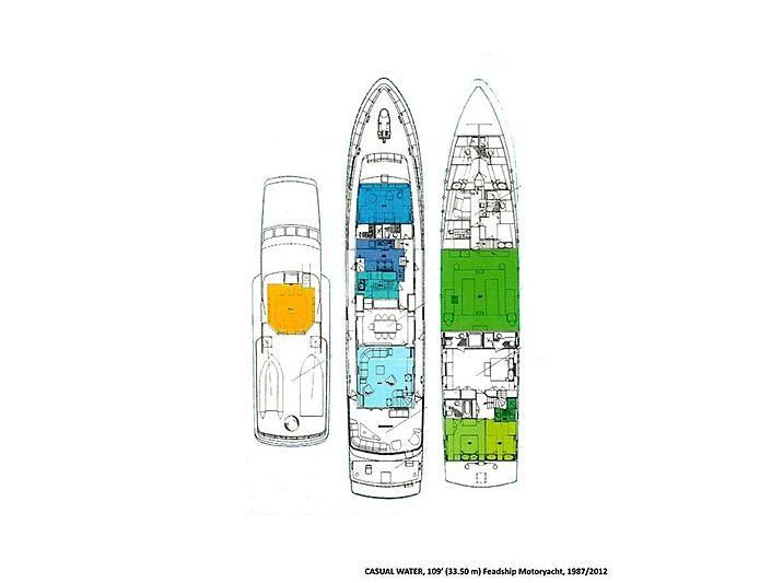 diagram aboard CASUAL WATER Yacht for Sale