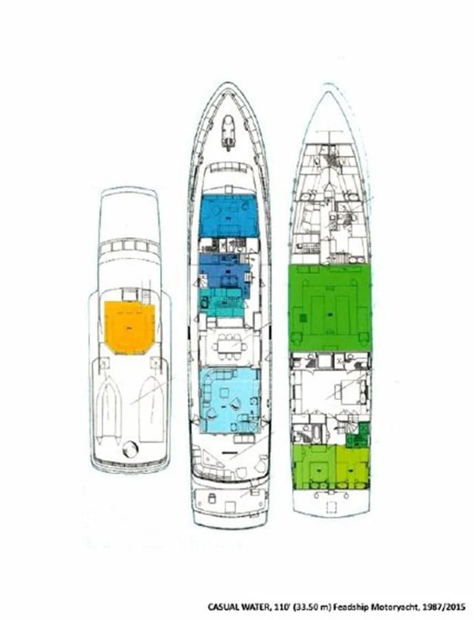 diagram aboard CASUAL WATER Yacht for Sale