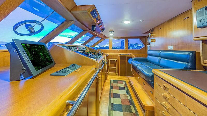 a room with a desk and a computer aboard CASUAL WATER Yacht for Sale