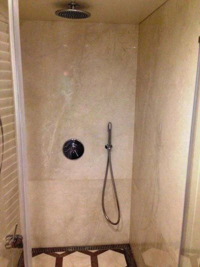 a shower with a shower head aboard LUTTEUR Yacht for Sale