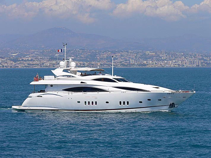 a white yacht in the water aboard RIMA Yacht for Sale