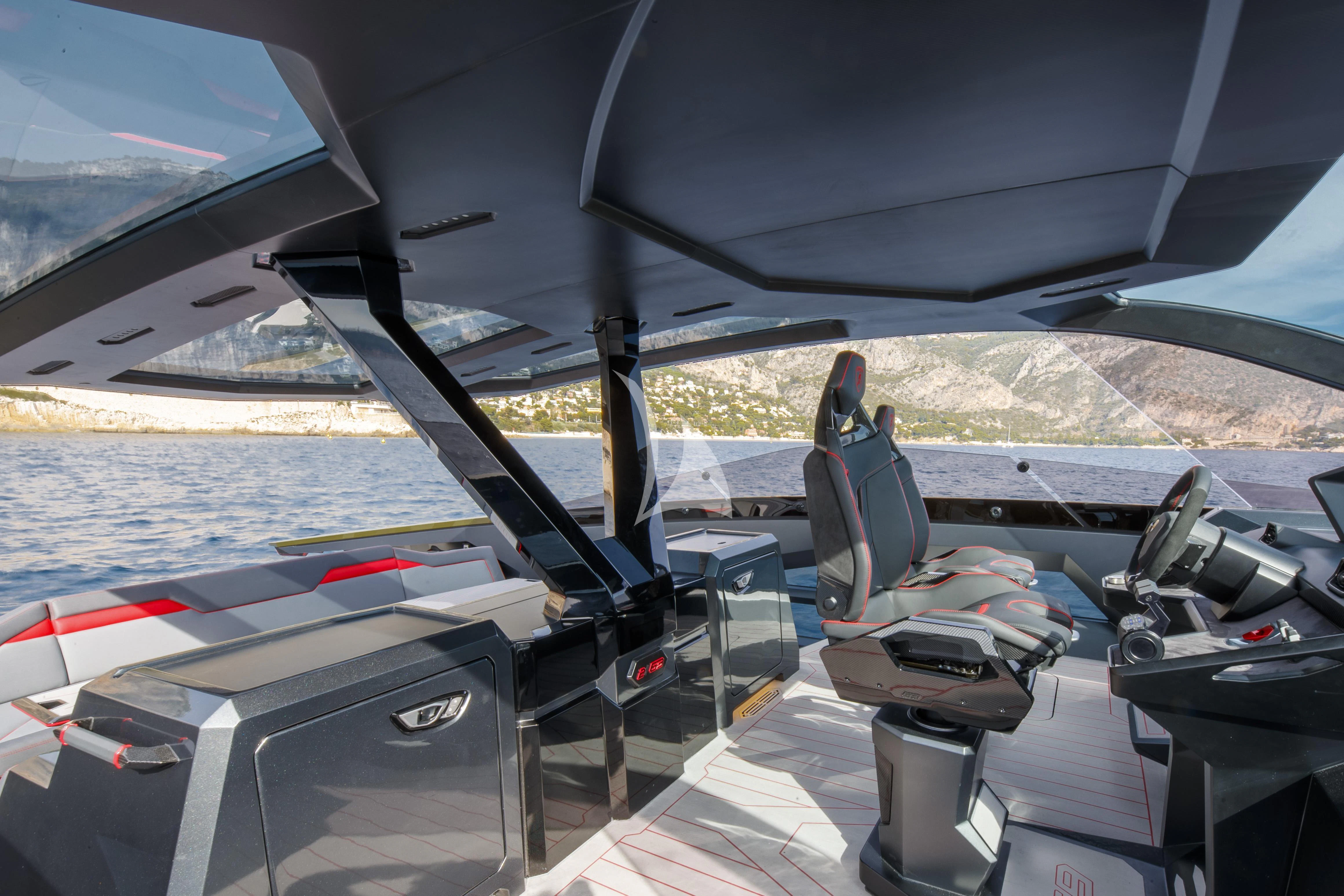 the cockpit of a plane aboard FAST ONE Yacht for Charter