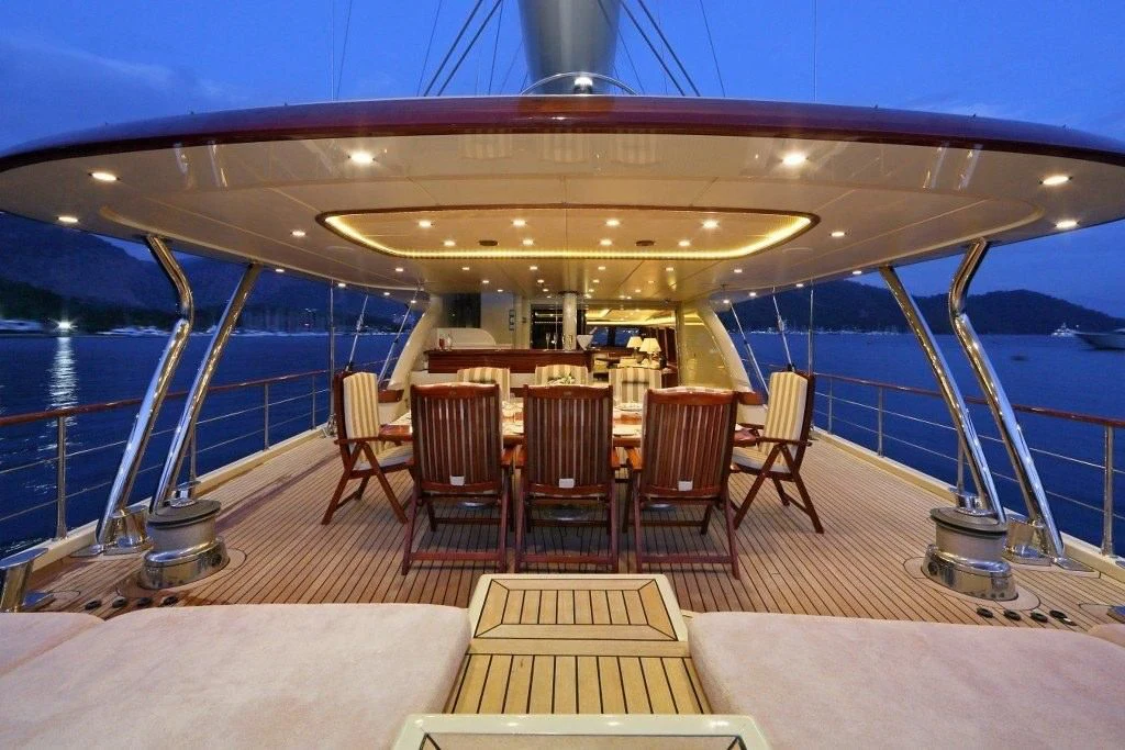 a boat on the water aboard DAIMA Yacht for Sale