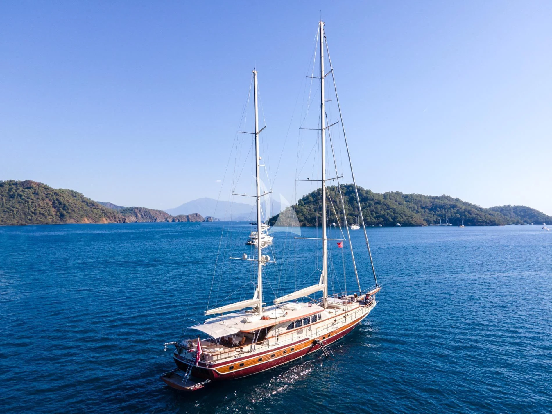 a boat in the water aboard DAIMA Yacht for Sale