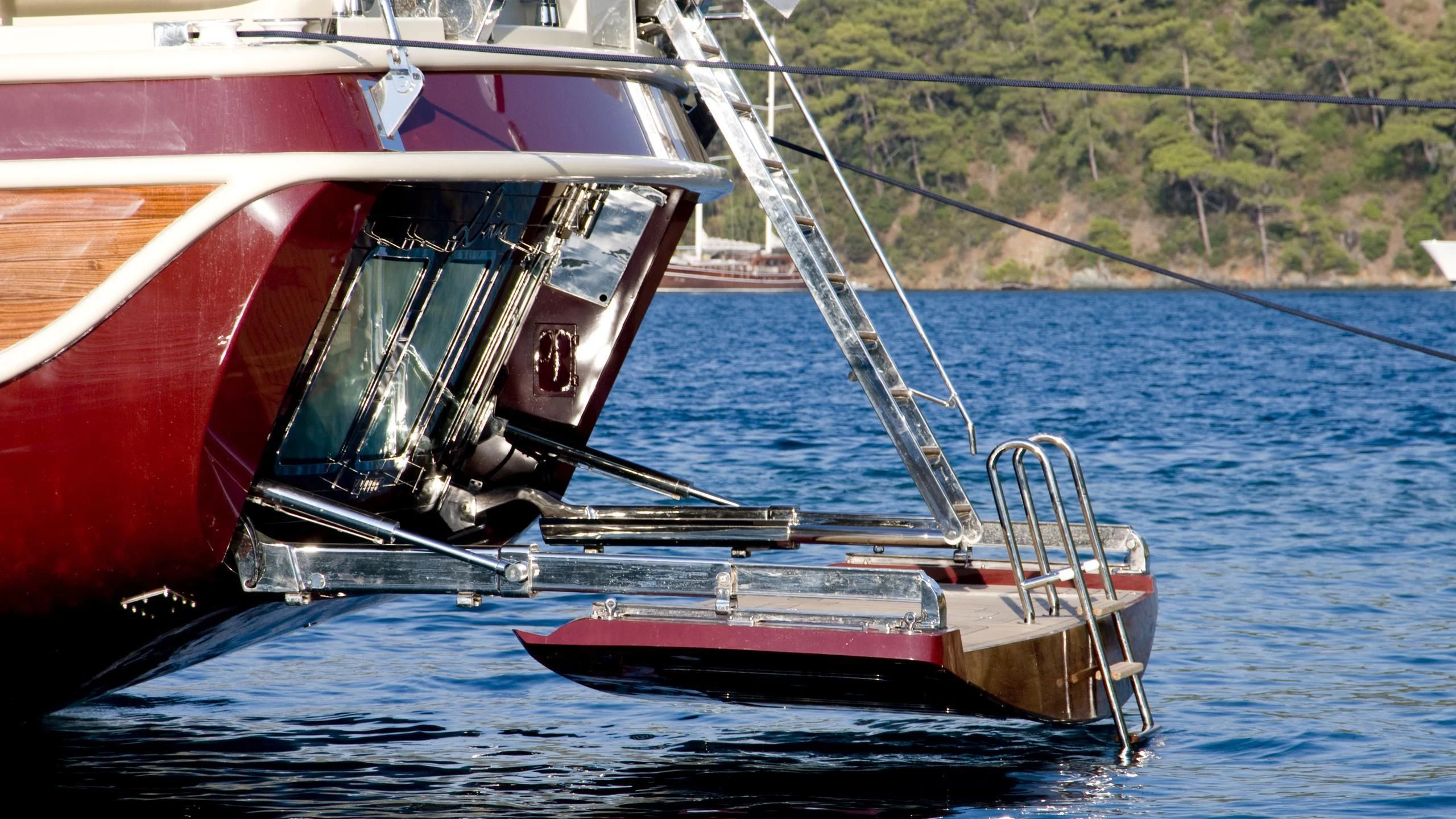 a boat on the water aboard DAIMA Yacht for Sale