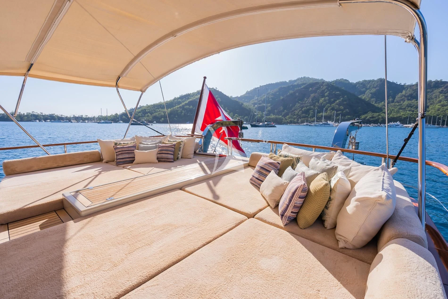 a boat on the water aboard DAIMA Yacht for Sale