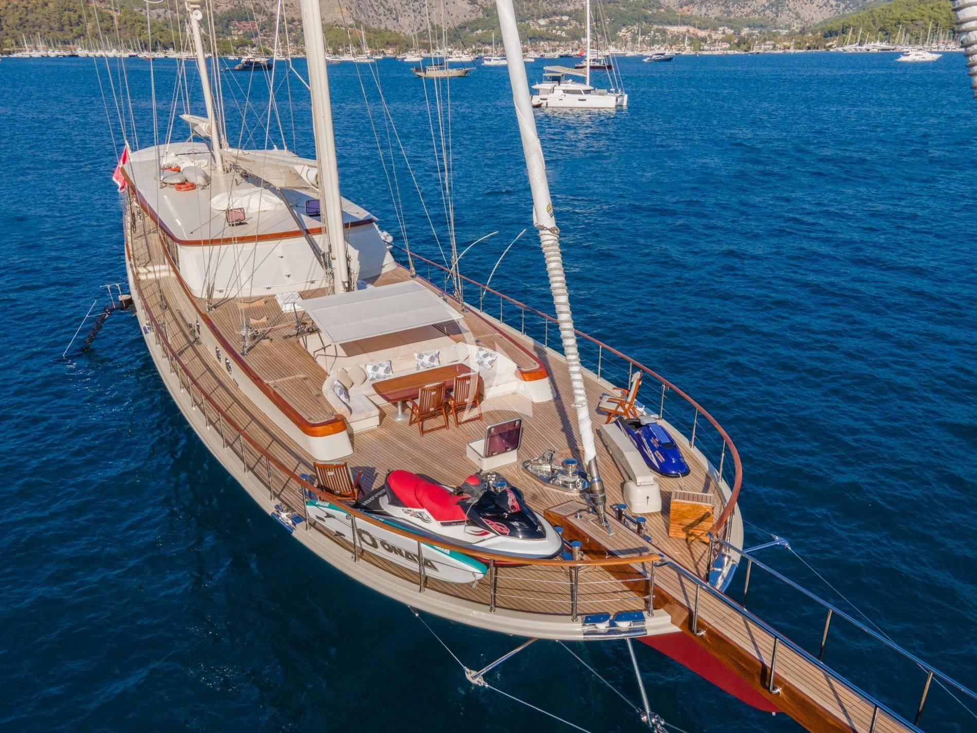 a boat on the water aboard DAIMA Yacht for Sale