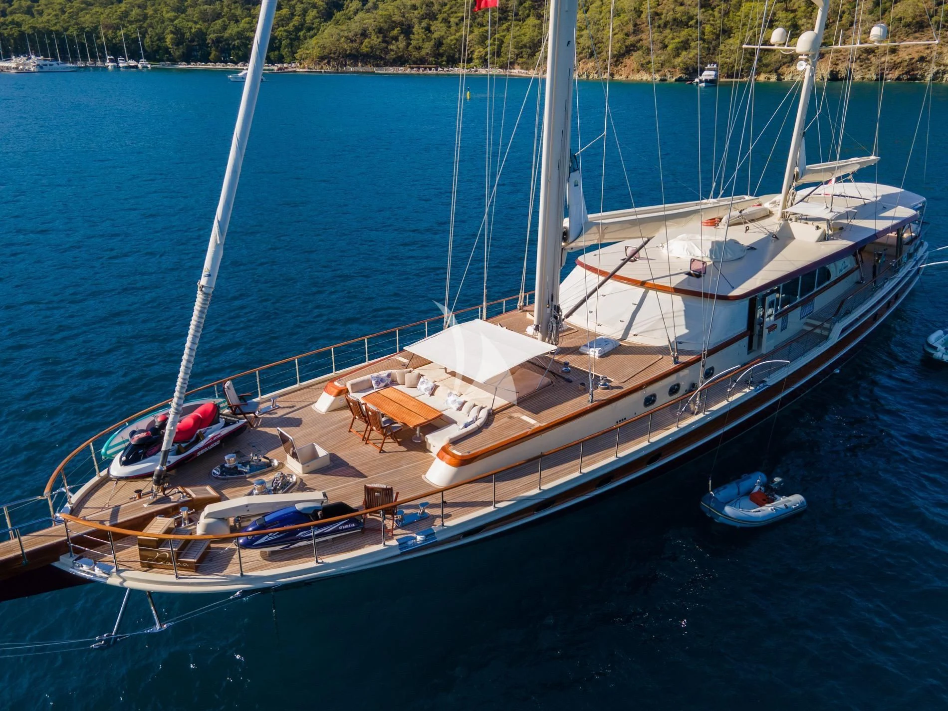 a boat on the water aboard DAIMA Yacht for Sale