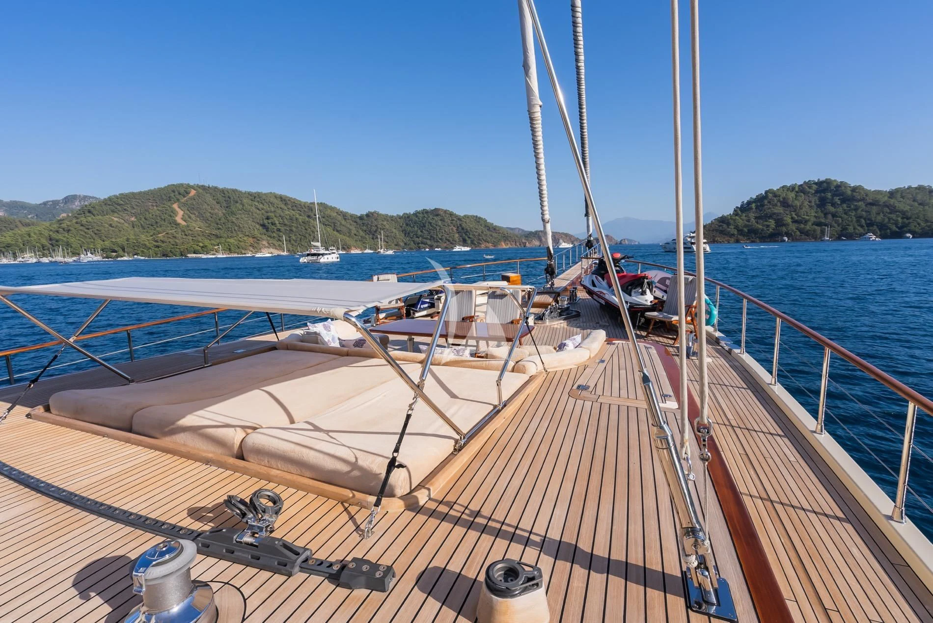 a boat on the water aboard DAIMA Yacht for Sale