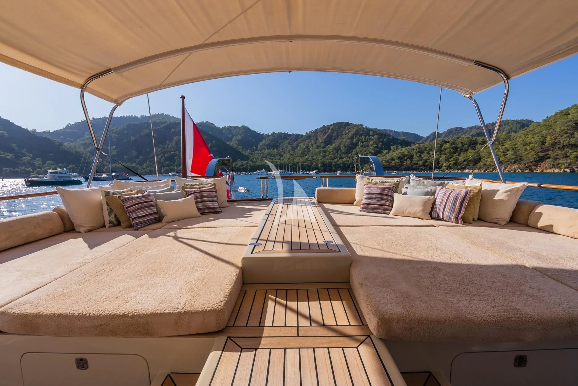 a boat on the water aboard DAIMA Yacht for Sale