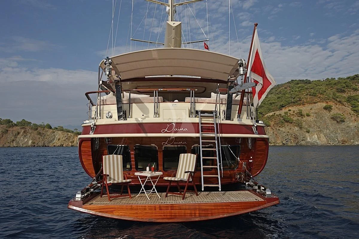 a boat on the water aboard DAIMA Yacht for Sale