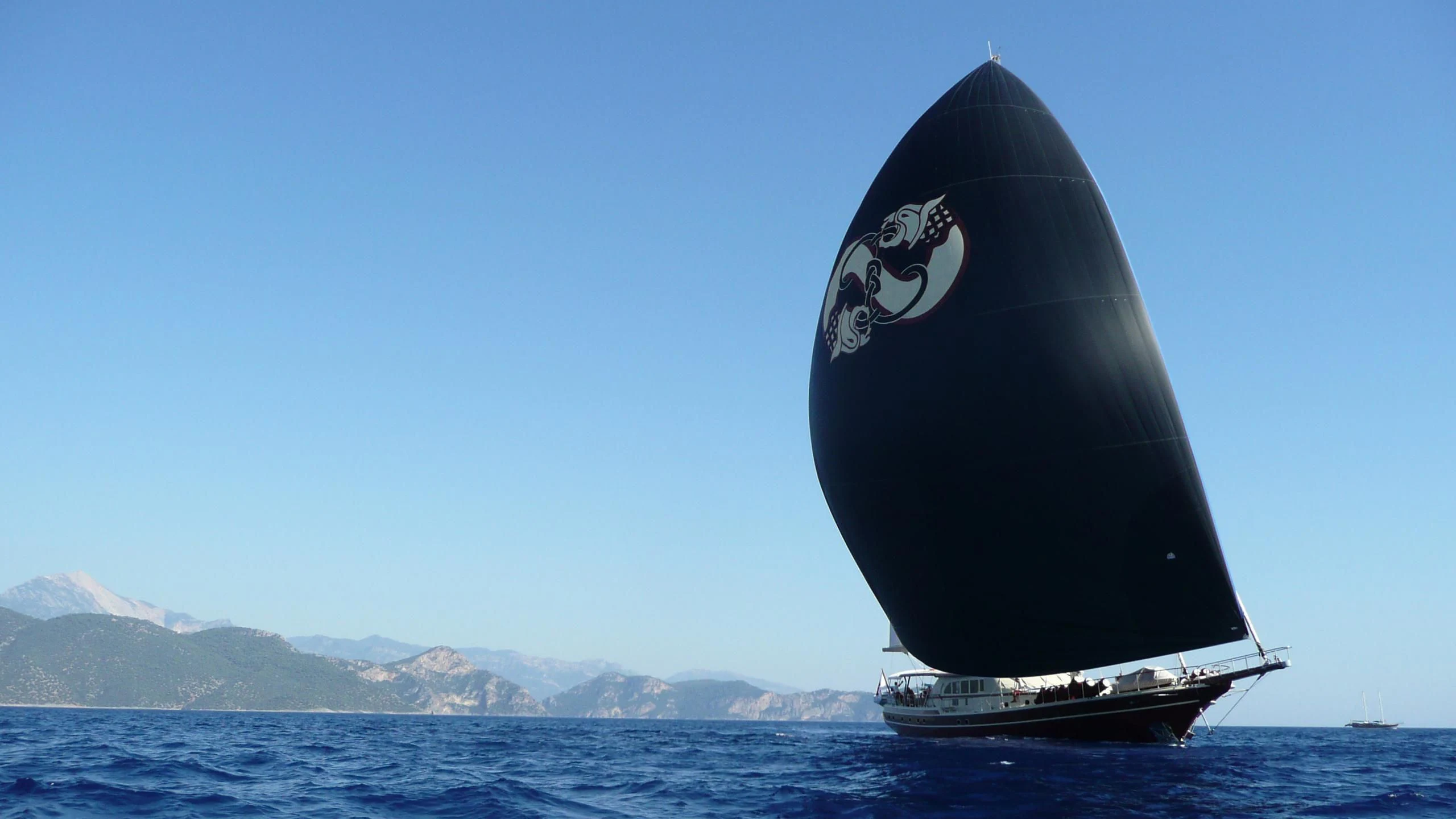 a boat in the water aboard DAIMA Yacht for Sale