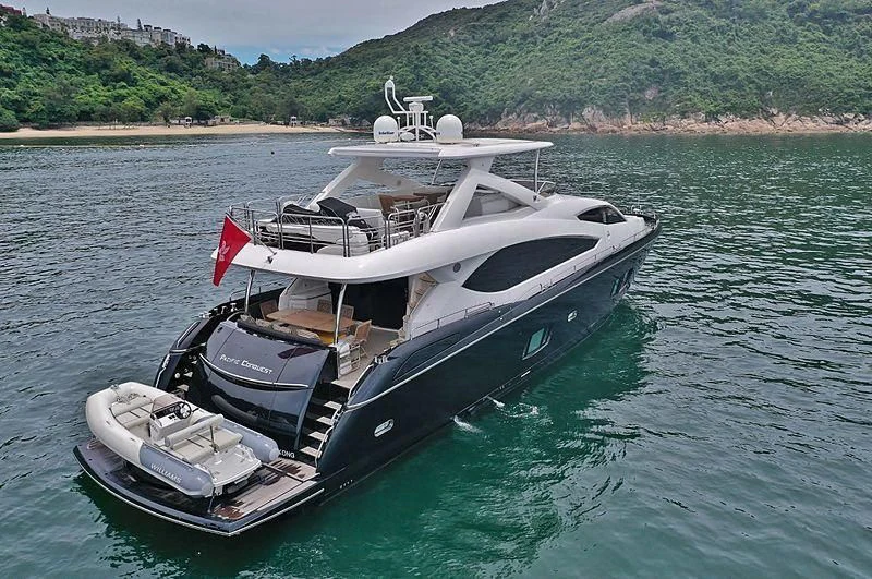 a boat on the water aboard PACIFIC CONQUEST Yacht for Sale