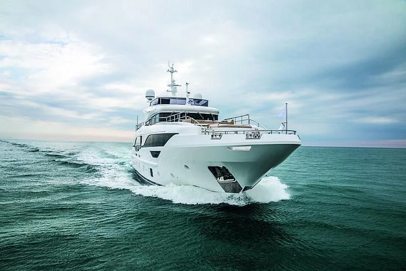 a white boat in the water aboard CHRISTELLA II Yacht for Sale