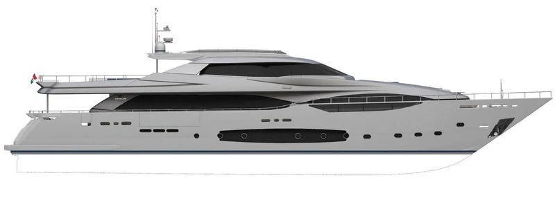 a white and black ship aboard LAVANDA Yacht for Sale