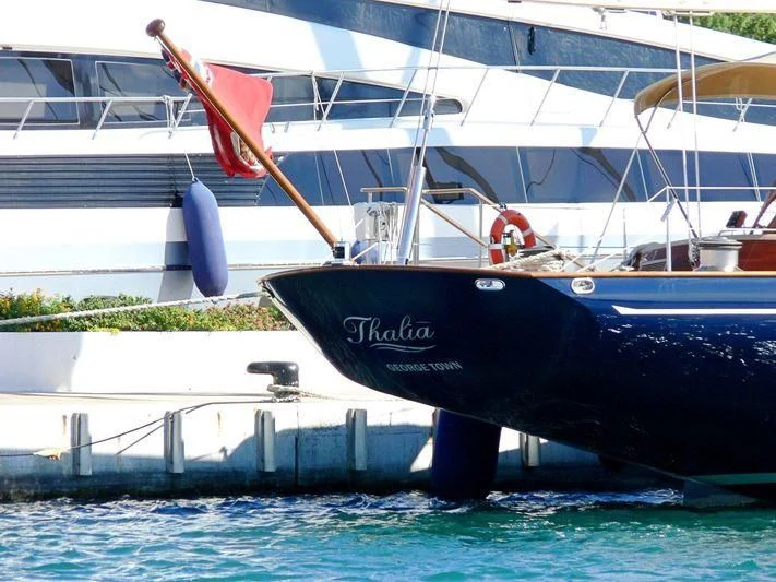 a boat with a propeller aboard THALIA Yacht for Sale