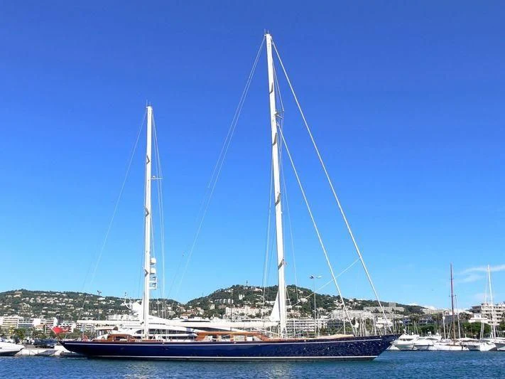 a sailboat in the water aboard THALIA Yacht for Sale