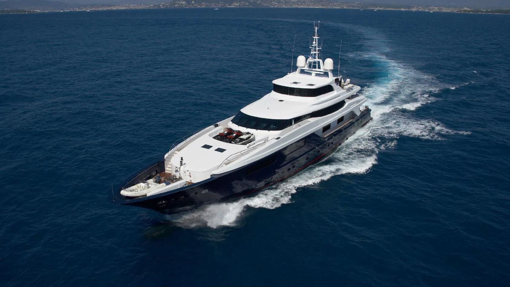 a boat in the water aboard BURKUT Yacht for Sale