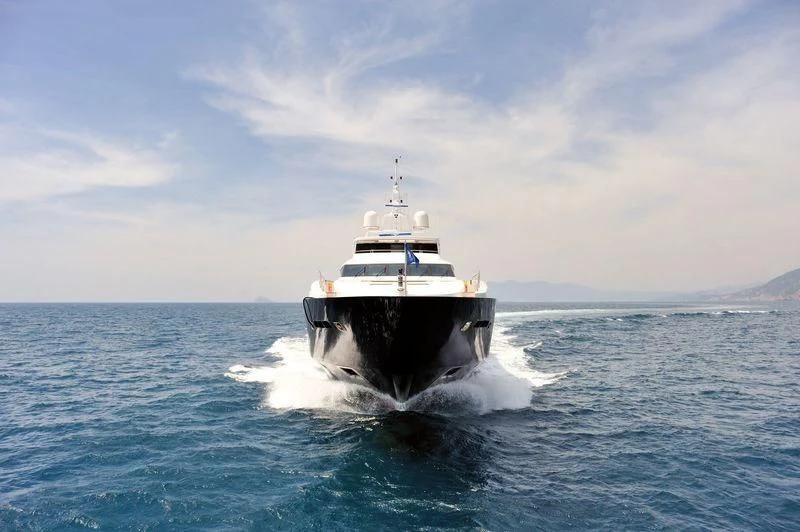 a boat on the water aboard BURKUT Yacht for Sale