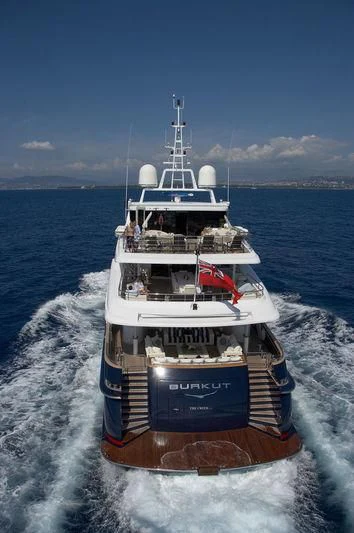 a boat on the water aboard BURKUT Yacht for Sale
