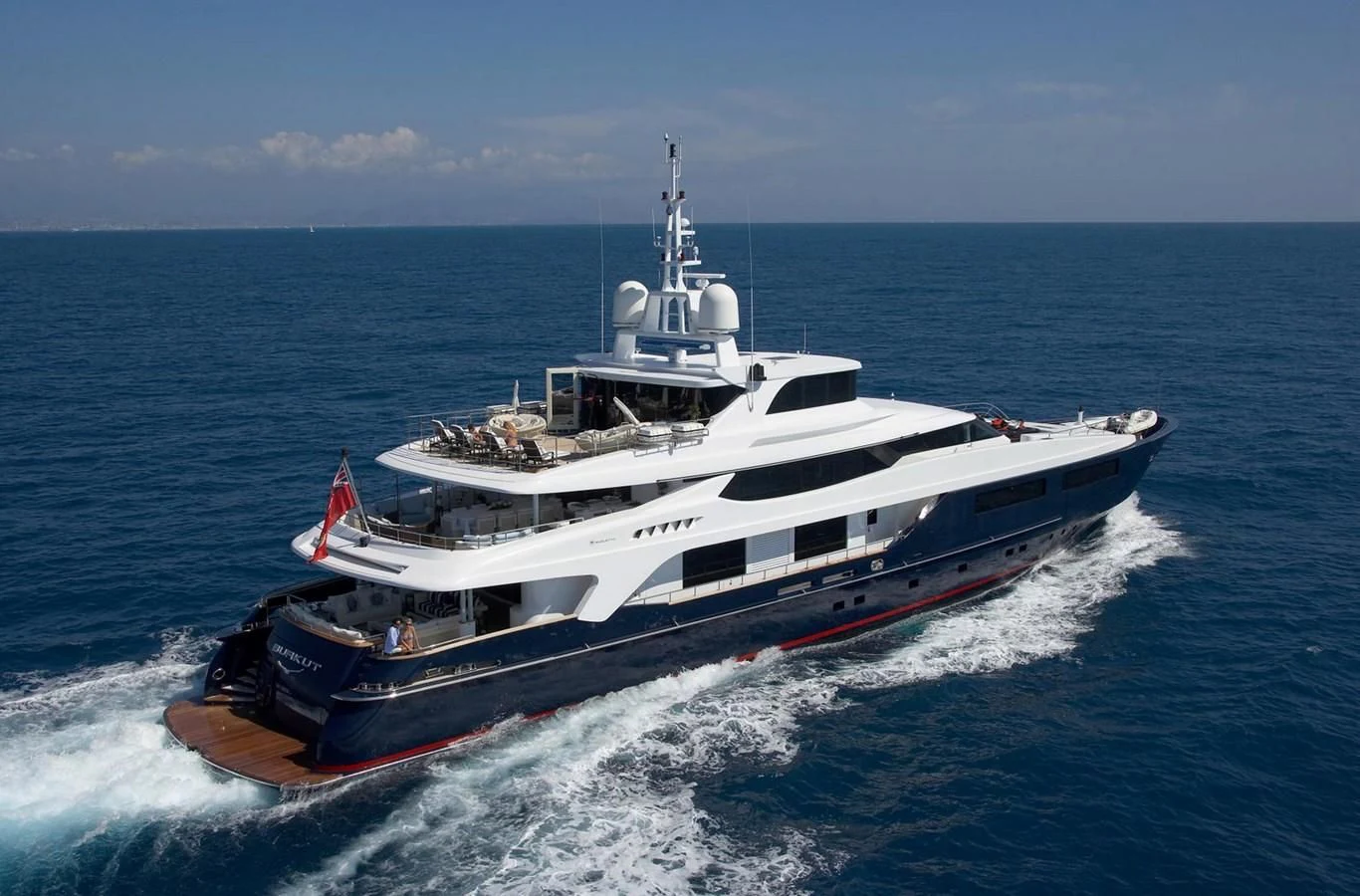 a boat on the water aboard BURKUT Yacht for Sale