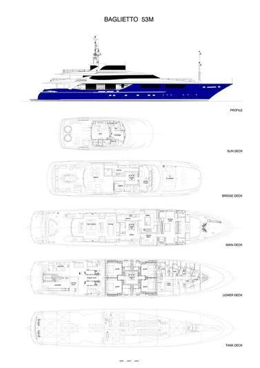 diagram aboard BURKUT Yacht for Sale