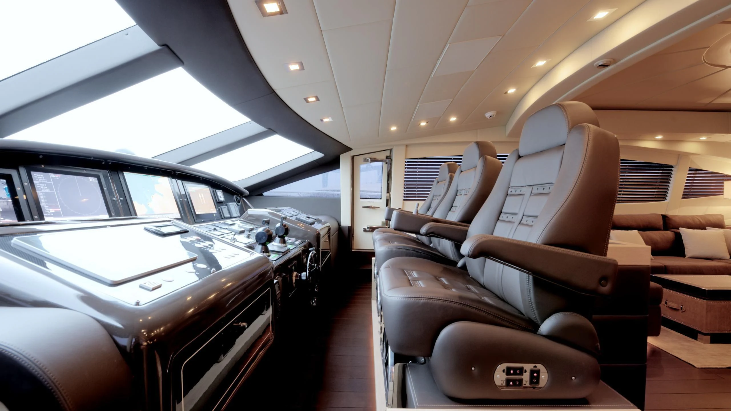 inside of a car aboard CLARISSA Yacht for Sale