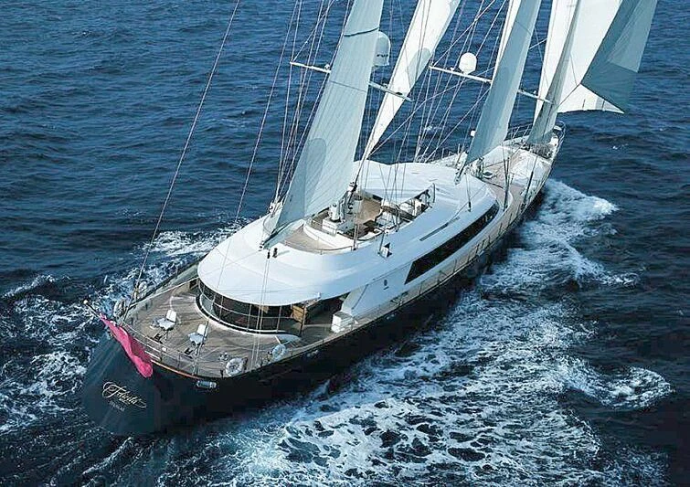 a sailboat on the water aboard ALMYRA II Yacht for Charter