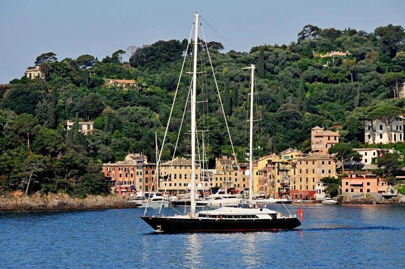 a sailboat on the water aboard ALMYRA II Yacht for Charter