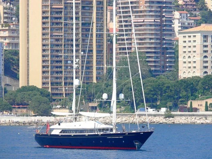 a boat sailing on the water aboard ALMYRA II Yacht for Charter