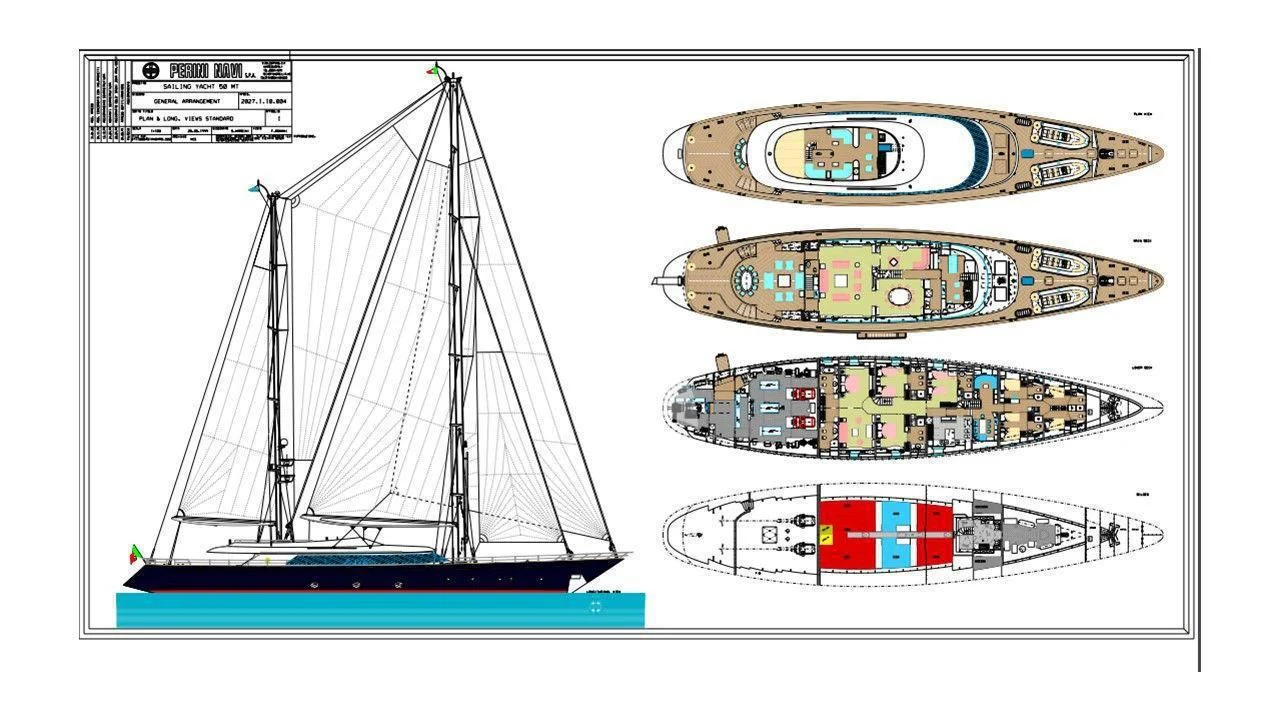 diagram aboard ALMYRA II Yacht for Charter