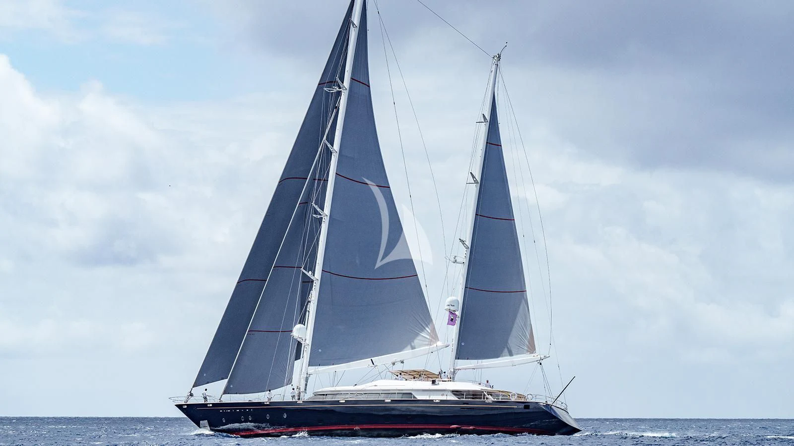 a sailboat on the water aboard ALMYRA II Yacht for Charter
