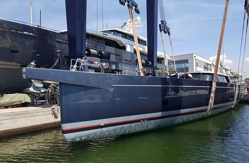 a large ship docked aboard BEBIVI Yacht for Sale