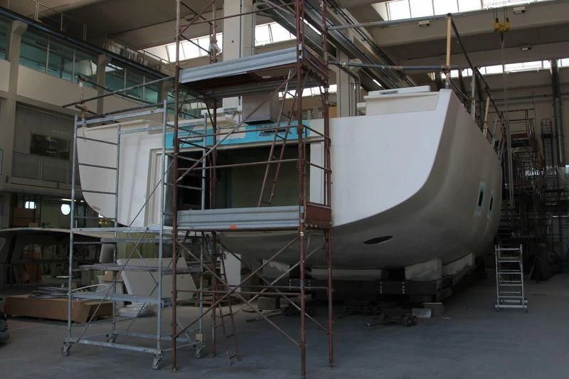 a large factory with large machines aboard BEBIVI Yacht for Sale
