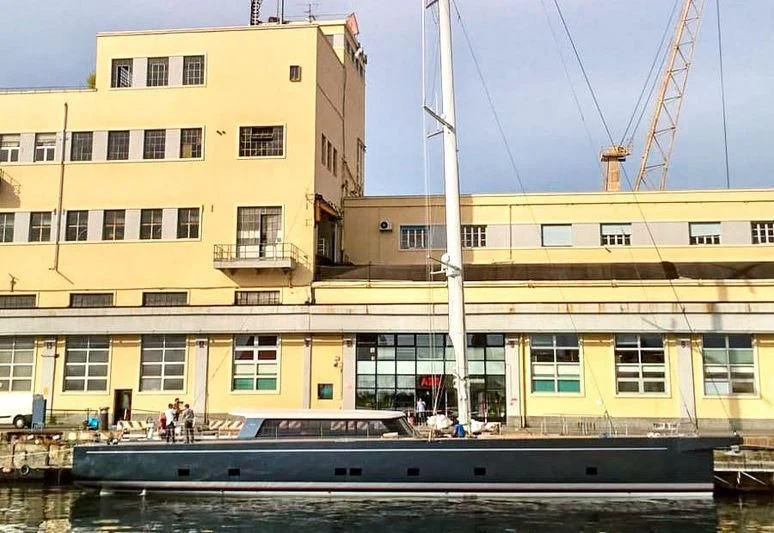 a boat in the water aboard BEBIVI Yacht for Sale