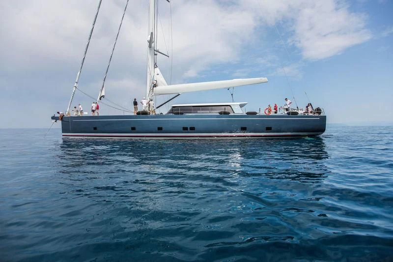 a boat in the water aboard BEBIVI Yacht for Sale