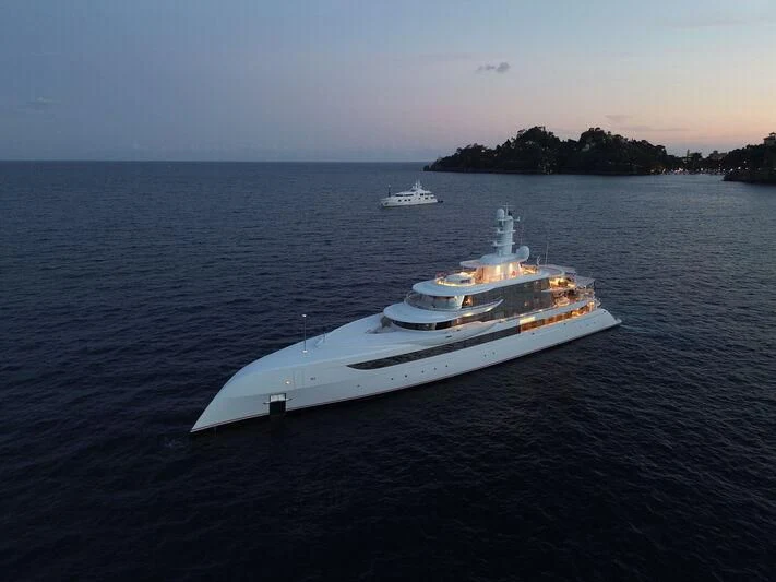 a boat in the water aboard EXCELLENCE Yacht for Sale