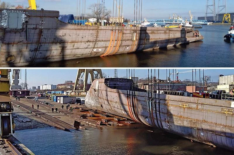 a large ship in a harbor aboard EXCELLENCE Yacht for Sale