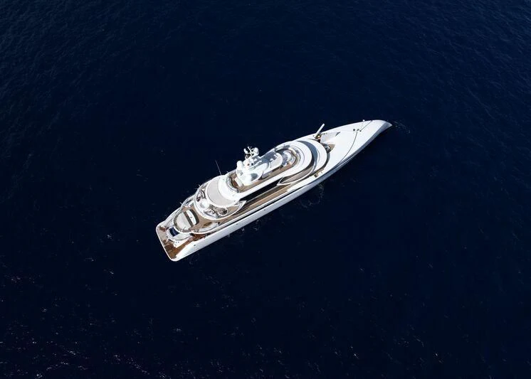 a shoe in the water aboard EXCELLENCE Yacht for Sale